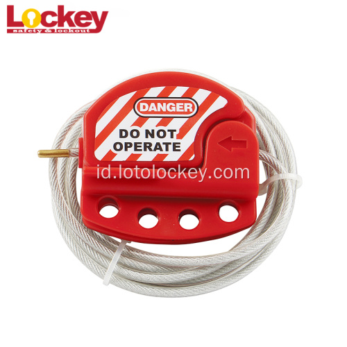 Bahan ABS Disesuaikan Baja Adjustable Kabel Lockout